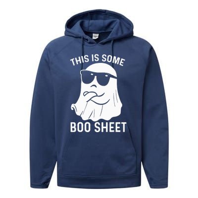 This Is Some Boo Sheet Ghost Halloween Costume Performance Fleece Hoodie