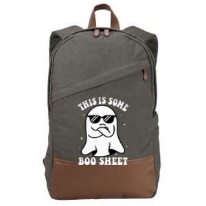 This Is Some Boo Sheet Ghost Retro Halloween Costume Cotton Canvas Backpack