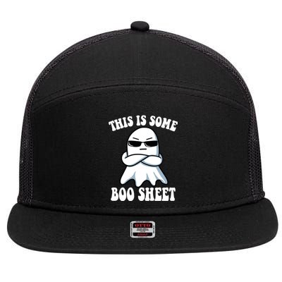 This Is Some Boo Sheet Funny Ghost 7 Panel Mesh Trucker Snapback Hat