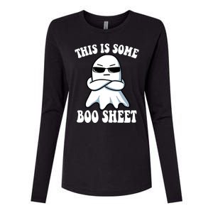 This Is Some Boo Sheet Funny Ghost Womens Cotton Relaxed Long Sleeve T-Shirt