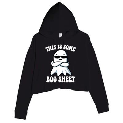 This Is Some Boo Sheet Funny Ghost Crop Fleece Hoodie