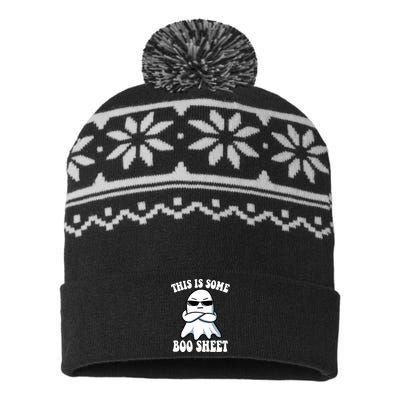 This Is Some Boo Sheet Funny Ghost USA-Made Snowflake Beanie