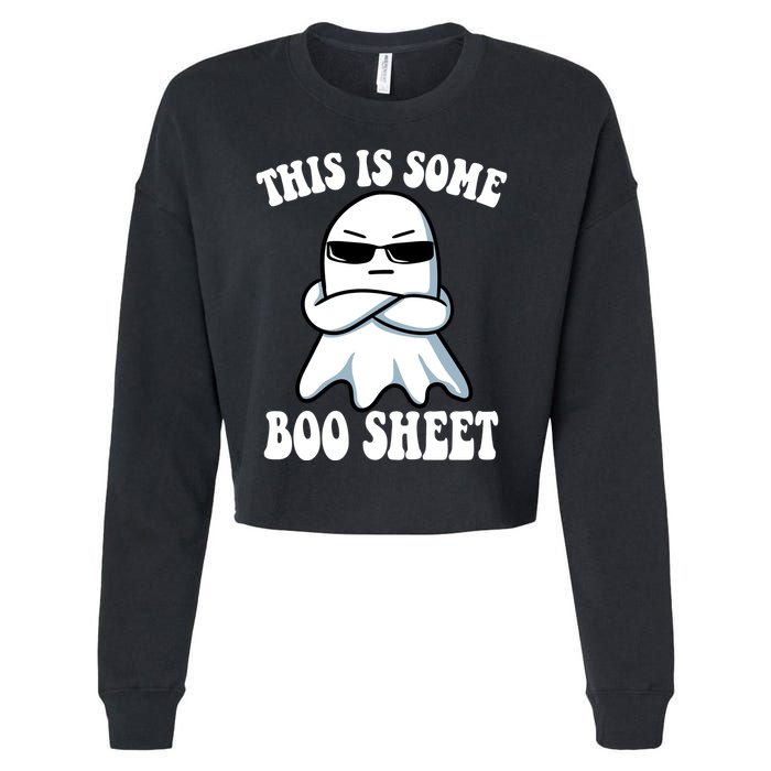 This Is Some Boo Sheet Funny Ghost Cropped Pullover Crew