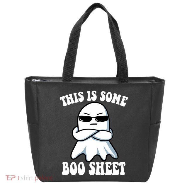 This Is Some Boo Sheet Funny Ghost Zip Tote Bag