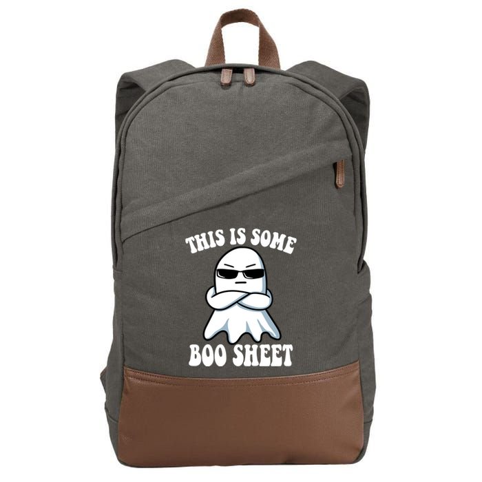 This Is Some Boo Sheet Funny Ghost Cotton Canvas Backpack