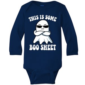 This Is Some Boo Sheet Funny Ghost Baby Long Sleeve Bodysuit