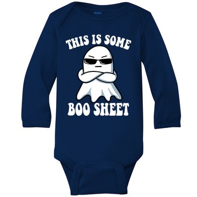 This Is Some Boo Sheet Funny Ghost Baby Long Sleeve Bodysuit