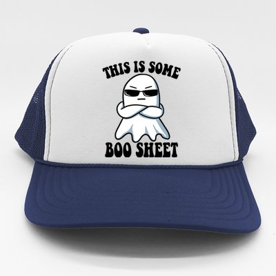 This Is Some Boo Sheet Funny Ghost Trucker Hat