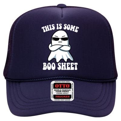 This Is Some Boo Sheet Funny Ghost High Crown Mesh Back Trucker Hat