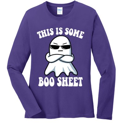 This Is Some Boo Sheet Funny Ghost Ladies Long Sleeve Shirt