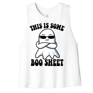 This Is Some Boo Sheet Funny Ghost Women's Racerback Cropped Tank