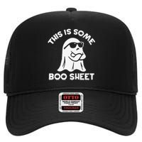 This Is Some Boo Sheet Cool Ghost Funny Halloween Costume High Crown Mesh Back Trucker Hat