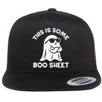 This Is Some Boo Sheet Cool Ghost Funny Halloween Costume Flat Bill Trucker Hat