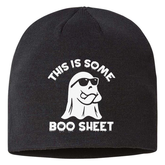 This Is Some Boo Sheet Cool Ghost Funny Halloween Costume Sustainable Beanie