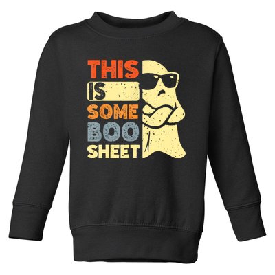 This Is Some Boo Sheet Ghost Halloween Costume Toddler Sweatshirt