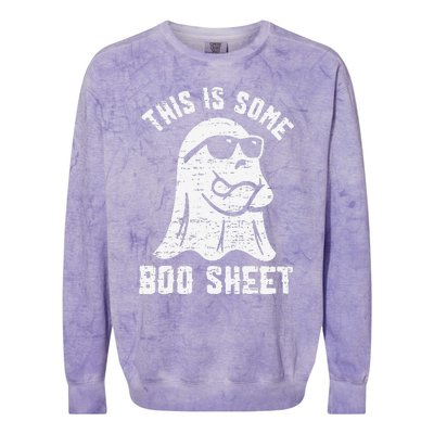 This Is Some Boo Sheet Halloween Ghost Funny Colorblast Crewneck Sweatshirt