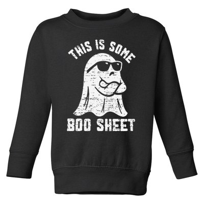 This Is Some Boo Sheet Halloween Ghost Funny Toddler Sweatshirt