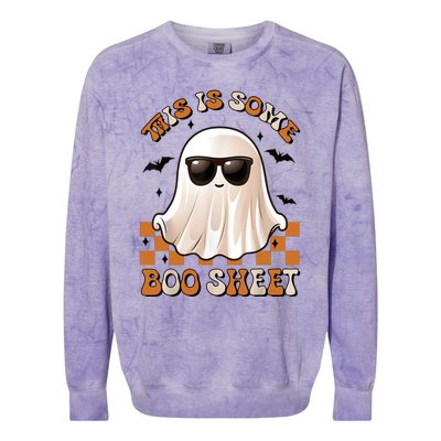 This Is Some Boo Sheet Halloween Ghost Funny Gifts Colorblast Crewneck Sweatshirt