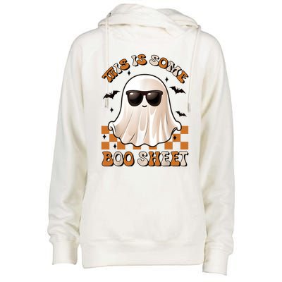 This Is Some Boo Sheet Halloween Ghost Funny Gifts Womens Funnel Neck Pullover Hood