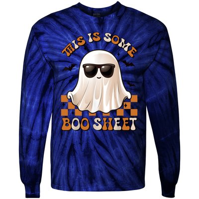 This Is Some Boo Sheet Halloween Ghost Funny Gifts Tie-Dye Long Sleeve Shirt