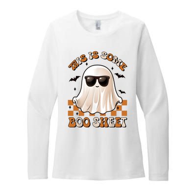 This Is Some Boo Sheet Halloween Ghost Funny Gifts Womens CVC Long Sleeve Shirt