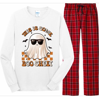 This Is Some Boo Sheet Halloween Ghost Funny Gifts Long Sleeve Pajama Set