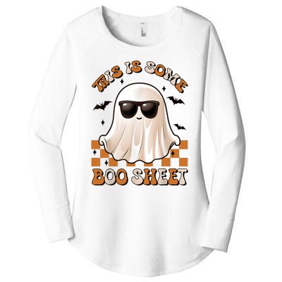 This Is Some Boo Sheet Halloween Ghost Funny Gifts Women's Perfect Tri Tunic Long Sleeve Shirt