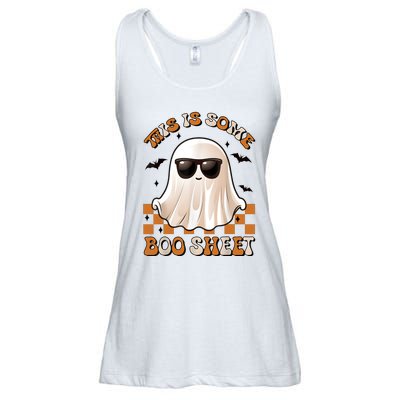 This Is Some Boo Sheet Halloween Ghost Funny Gifts Ladies Essential Flowy Tank