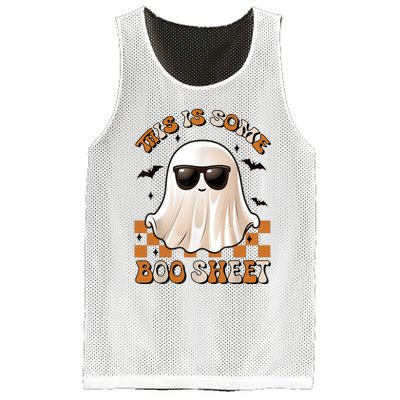 This Is Some Boo Sheet Halloween Ghost Funny Gifts Mesh Reversible Basketball Jersey Tank