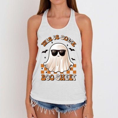 This Is Some Boo Sheet Halloween Ghost Funny Gifts Women's Knotted Racerback Tank