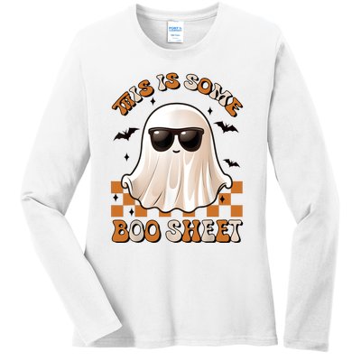 This Is Some Boo Sheet Halloween Ghost Funny Gifts Ladies Long Sleeve Shirt