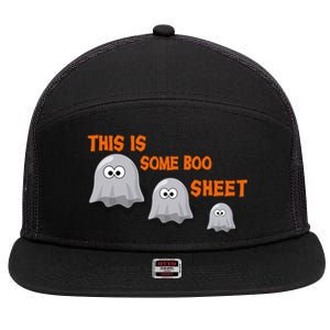 This Is Some Boo Sheet Cute Family Halloween Funny Gift 7 Panel Mesh Trucker Snapback Hat