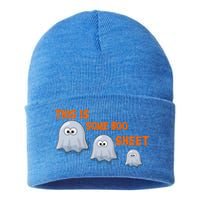 This Is Some Boo Sheet Cute Family Halloween Funny Gift Sustainable Knit Beanie