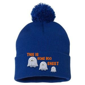 This Is Some Boo Sheet Cute Family Halloween Funny Gift Pom Pom 12in Knit Beanie