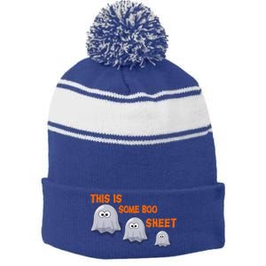 This Is Some Boo Sheet Cute Family Halloween Funny Gift Stripe Pom Pom Beanie