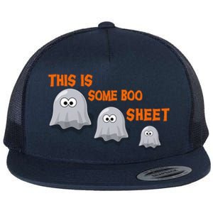 This Is Some Boo Sheet Cute Family Halloween Funny Gift Flat Bill Trucker Hat