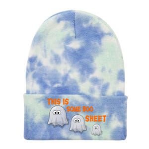 This Is Some Boo Sheet Cute Family Halloween Funny Gift Tie Dye 12in Knit Beanie