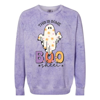 This Is Some Boo Sheet Cute Ghost Funny Halloween Costume Gift Colorblast Crewneck Sweatshirt