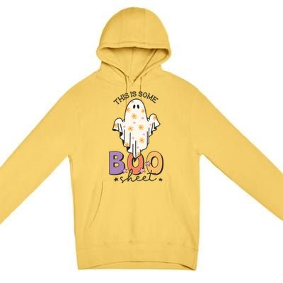 This Is Some Boo Sheet Cute Ghost Funny Halloween Costume Gift Premium Pullover Hoodie