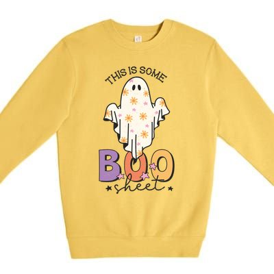 This Is Some Boo Sheet Cute Ghost Funny Halloween Costume Gift Premium Crewneck Sweatshirt