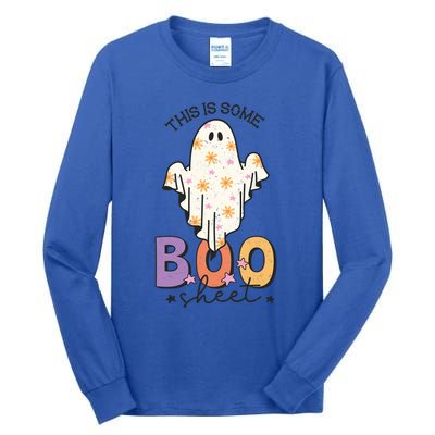 This Is Some Boo Sheet Cute Ghost Funny Halloween Costume Gift Tall Long Sleeve T-Shirt