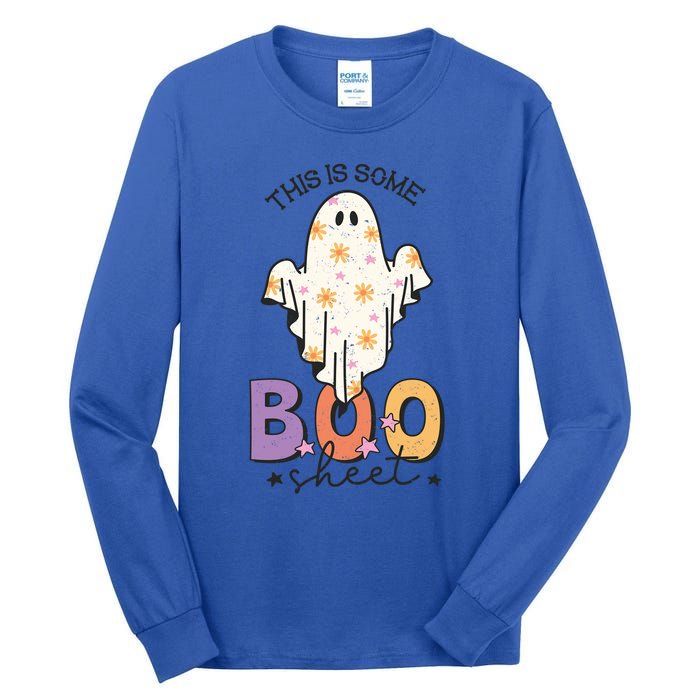 This Is Some Boo Sheet Cute Ghost Funny Halloween Costume Gift Tall Long Sleeve T-Shirt