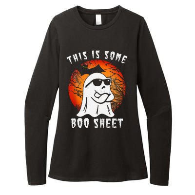 This Is Some Boo Sheet Ghost Retro Halloween Costume Womens CVC Long Sleeve Shirt