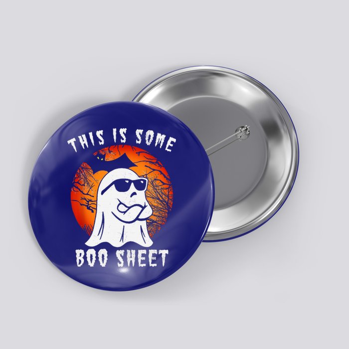 This Is Some Boo Sheet Ghost Retro Halloween Costume Button