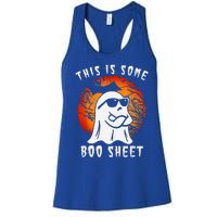 This Is Some Boo Sheet Ghost Retro Halloween Costume Women's Racerback Tank