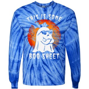 This Is Some Boo Sheet Ghost Retro Halloween Costume Tie-Dye Long Sleeve Shirt