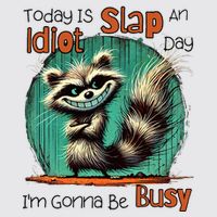 Today Is Slap An Idiot Day IM Gonna Be Busy Womens Funnel Neck Pullover Hood