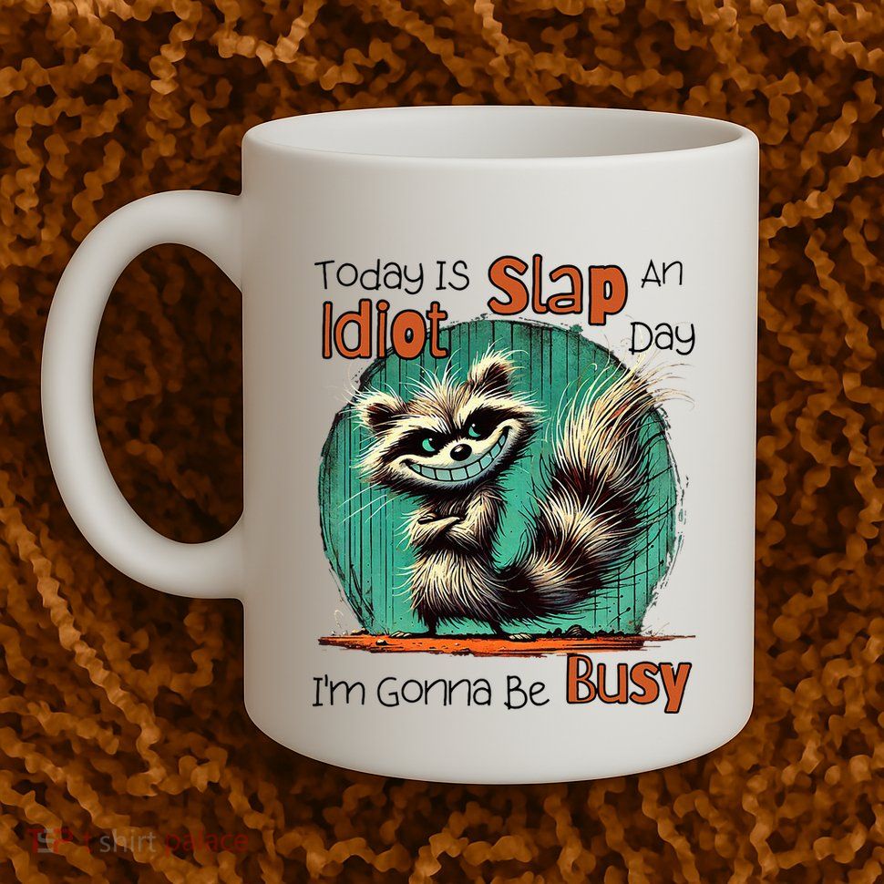 Today Is Slap An Idiot Day IM Gonna Be Busy Mug