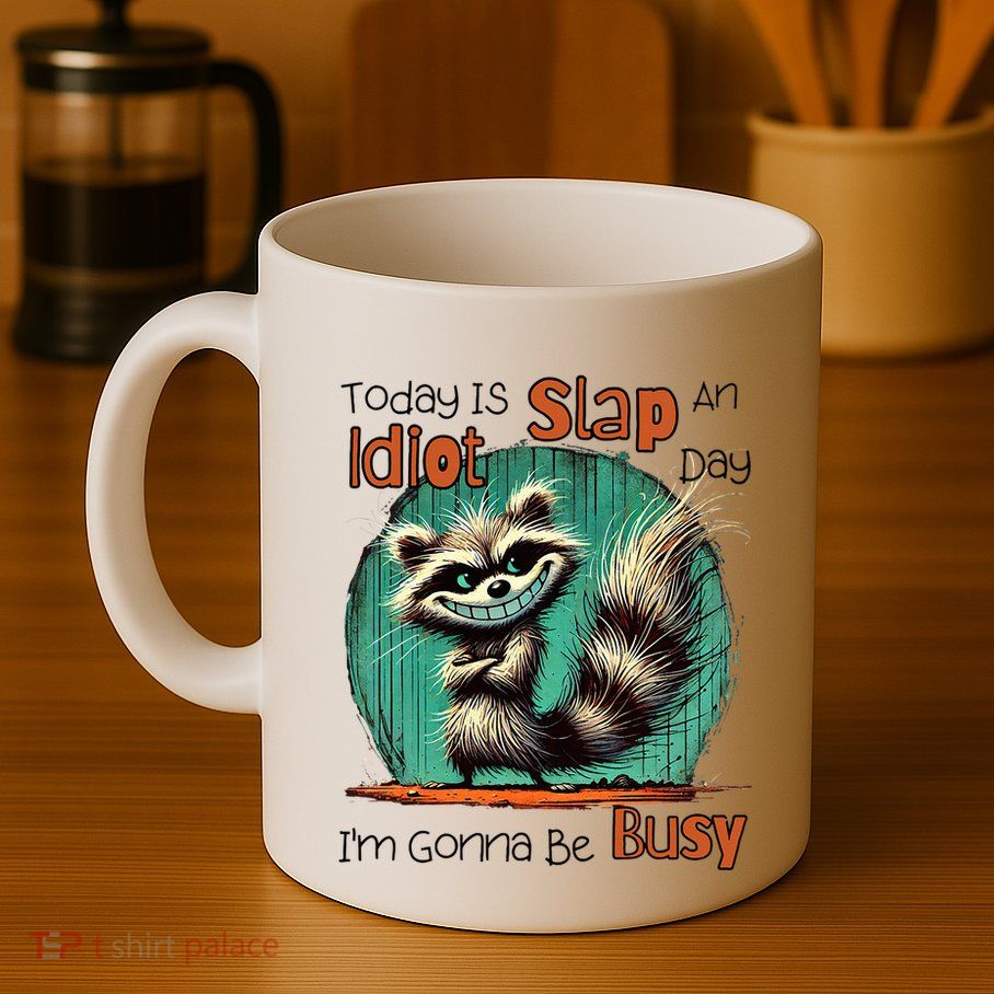 Today Is Slap An Idiot Day IM Gonna Be Busy Mug