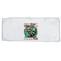 Today Is Slap An Idiot Day IM Gonna Be Busy Large Microfiber Waffle Golf Towel
